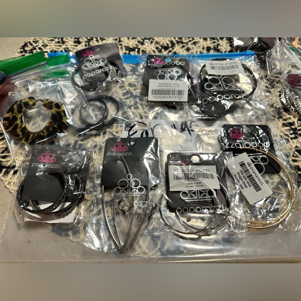 Lot of 9 Paparazzi Hoop Earring sets